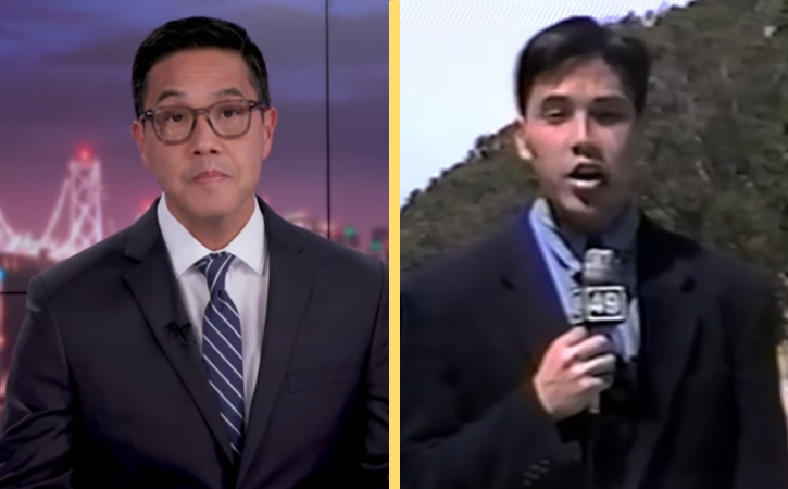 Ryan Yamamoto anchoring on KPIX and reporting for SFSU's News Line 49
