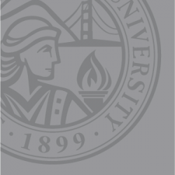 SF University 1899 seal in grey